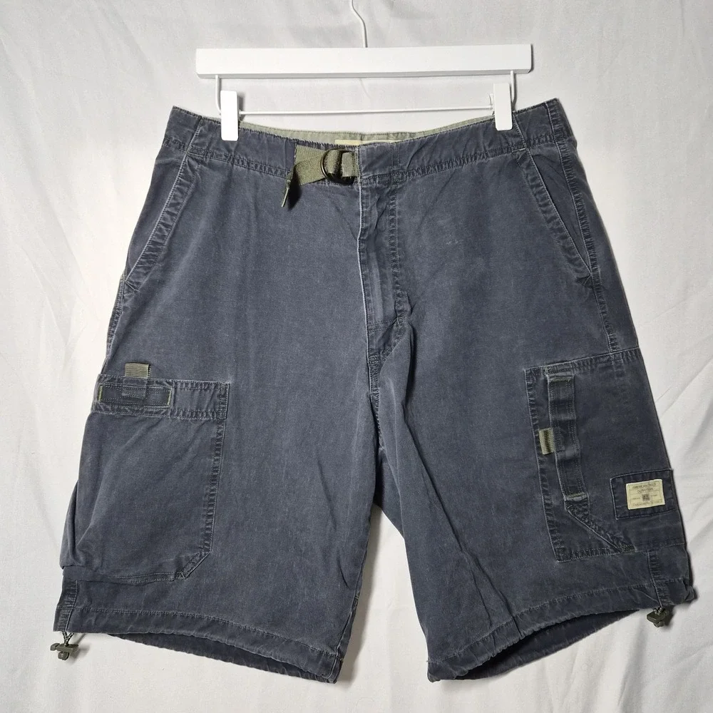 Vintage American Eagle Cargo Shorts Men's Size 33 Faded Navy Blue